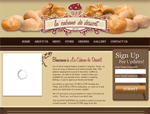 Tablet Screenshot of lacabanededessertlongviewtx.com